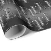 Bride Diamond Jewelry op Black Shine Cadeaupapier (Rol Hoek)