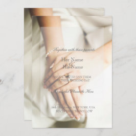 Bride Diamond Ring Wedding Invitation Kaart