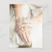 Bride Diamond Ring Wedding RSVP Uitnodiging Briefkaart (Voorkant)