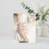 Bride Diamond Ring Wedding RSVP Uitnodiging Briefkaart (Staand voorkant)