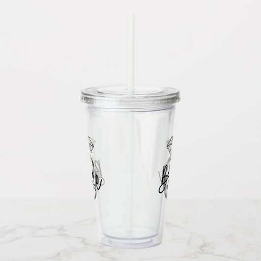 Bride Diamond Verloving Ring Zilver Acryl Drinkbeker (Rechts)