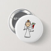 Bride die de Button van Bouquet gooit (Voorkant /achterkant)
