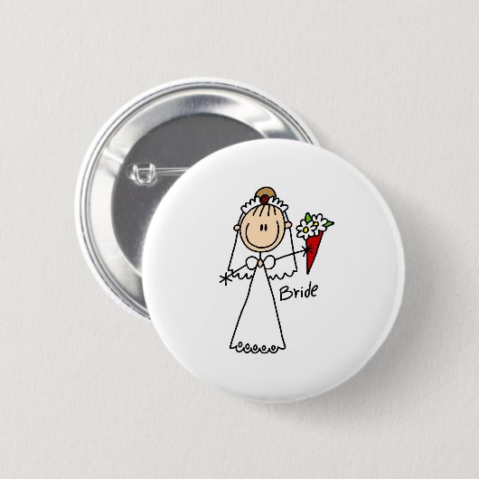 Bride die de Button van Bouquet gooit (Voorkant /achterkant)
