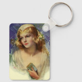  bride die een bijbel, religieuze bruiloft houdt sleutelhanger (Achterkant)