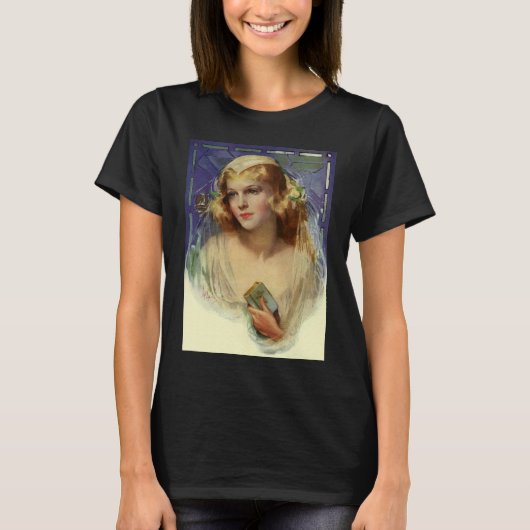 bride die een bijbel, religieuze bruiloft houdt t-shirt (Voorkant)