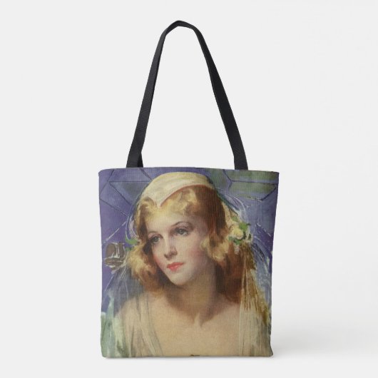  bride die een bijbel, religieuze bruiloft houdt tote bag (Achterkant)