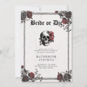Bride Die Gothic Bloemen Bachelorette Party Route Kaart (Voorkant)
