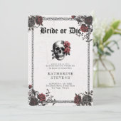 Bride Die Gothic Bloemen Bachelorette Party Route Kaart (Staand voorkant)