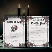 Bride Die Gothic Bloemen Bachelorette Party Route Kaart