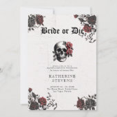 Bride Die Gothic Skull Bachelorette Party Route Kaart (Voorkant)