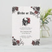 Bride Die Gothic Skull Bachelorette Party Route Kaart (Staand voorkant)