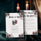 Bride Die Gothic Skull Bachelorette Party Route Kaart