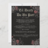 Bride Die Skull Rozen Bachelorette Party Routebesc Kaart (Achterkant)