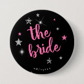 Bride Disco Bachelorette ID925 Ronde Button 7,6 Cm (Voorkant)