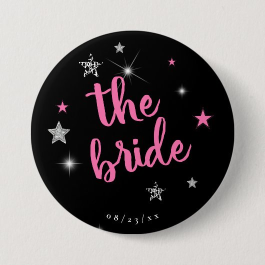 Bride Disco Bachelorette ID925 Ronde Button 7,6 Cm (Voorkant)