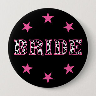 Bride Disco Cowgirl Bachelorette party Ronde Button 4,0 Cm
