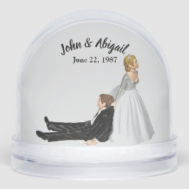 Bride Dragging the Reluctant Groom Sneeuwbol