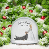 Bride Dragging the Reluctant Groom Sneeuwbol (Kerstmis)