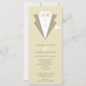 Bride Dress en Groom Tuxedo Wedding Invitation Kaart (Achterkant)