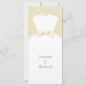 Bride Dress en Groom Tuxedo Wedding Invitation Kaart (Voorkant)