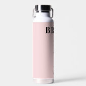 Bride elegant typemanuscript gepersonaliseerd waterfles (Voorkant)