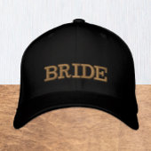 BRIDE embroidered baseball cap gold / black
