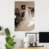 Bride en Antiek auto's Poster (Thuiskantoor)