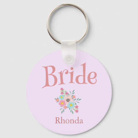 Bride en Beauty Bouquet van Flowers Sleutelhanger (Voorkant)