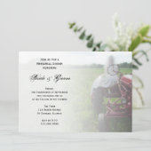 Bride en Boerderij Tractor Country Rehearsal Dinne Kaart (Staand voorkant)