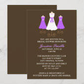 Bride en Bridal Party Gowns Wedding Shower Kaart (Voorkant / Achterkant)