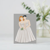 Bride en bride briefkaart (Staand voorkant)