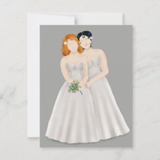 Bride en bride briefkaart