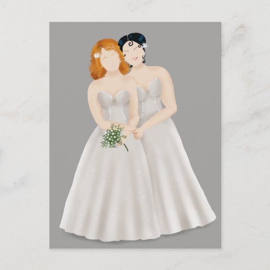 Bride en bride briefkaart (Voorkant)