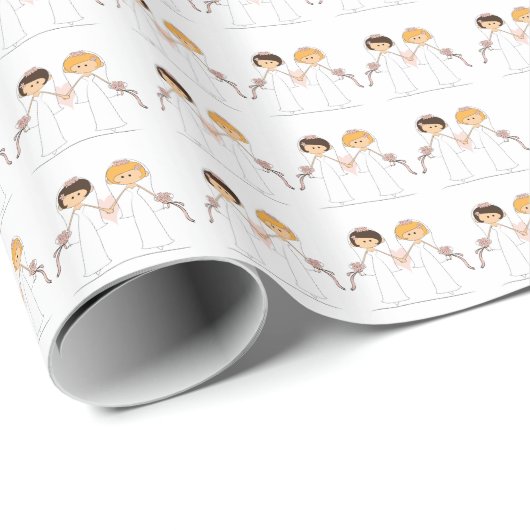 Bride en bride Gift Wrap Cadeaupapier (Rol Hoek)