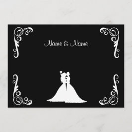 Bride en Bride Lesbian Elegant Wedding Invitation Kaart