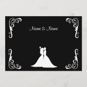 Bride en Bride Lesbian Elegant Wedding Invitation Kaart