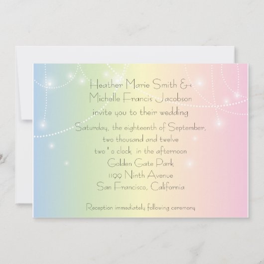 Bride en Bride Lesbian Wedding Invitation Kaart (Achterkant)