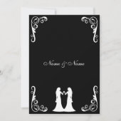 Bride en Bride Lesbian Wedding Invite Kaart (Voorkant)
