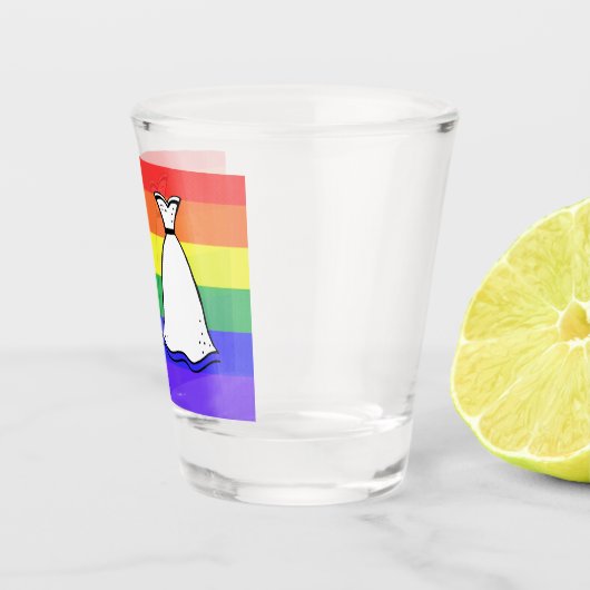 Bride en bride shot glas (Rechts)