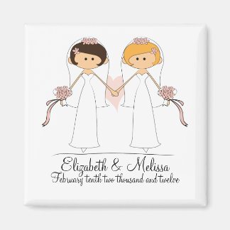 Bride en Bride Wedding Magnet Favors