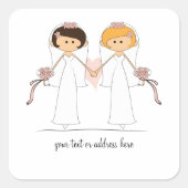 Bride en Bride Wedding Stickers (Voorkant)