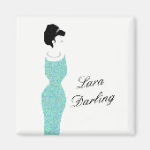 BRIDE en Bridesmaid Darling Tiara Party personalis Magneet (Voorkant)