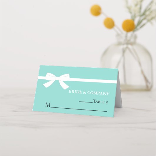 Bride en Bridesmaids Persoonlijk Dank u de Lijst v Plaatskaartje (Voorkant)