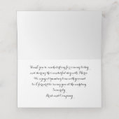 Bride en Bridesmaids Persoonlijk Dank u de Lijst v Plaatskaartje (Binnenkant ongevouwen)