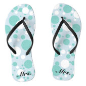 BRIDE en Bridesmaids Polka Dots Shower Bridal Part Teenslippers (Voetbed)