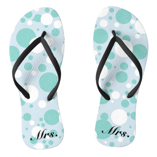 BRIDE en Bridesmaids Polka Dots Shower Bridal Part Teenslippers (Voetbed)