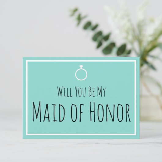 BRIDE en Bridesmaids zijn mijn Maid Honor Shower P Kaart (Staand voorkant)