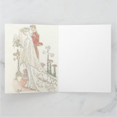  bride en bruidebruine bruiloft kaart (Binnen)