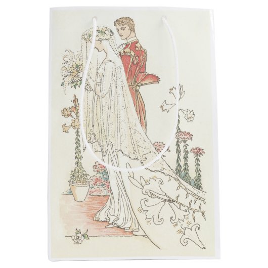 bride en bruidebruine bruiloft medium cadeauzakje (Voorkant)