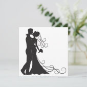 Bride en bruidegom postkaart feestdagenkaart (Staand voorkant)